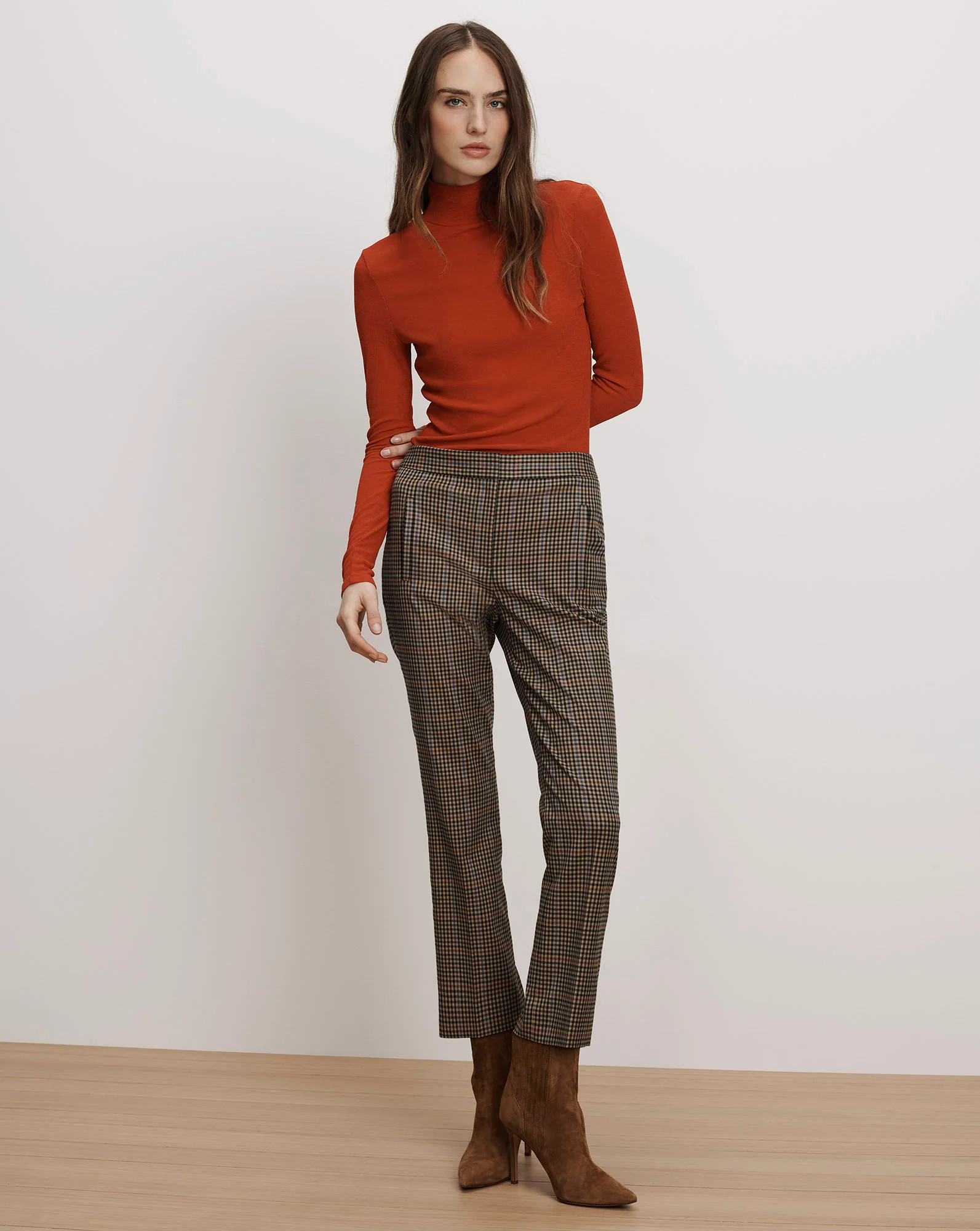 Veronica Beard Arte Kick-Flare Pant Russet Multi | Veronica Beard