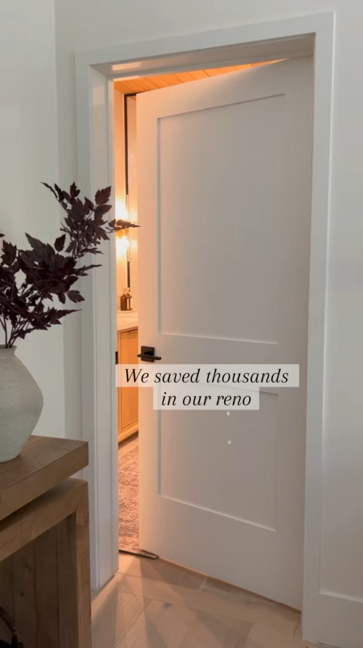 We saved thousands in our reno and some are still on sale for cyber week. 
White door / black levers privacy / console table / faux stem / tile 

#LTKFindsUnder100 #LTKSaleAlert #LTKHome