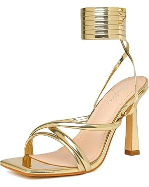 Mostrin Womens Sandals Strappy Heels for Women Lace Up Heels Tie Up High Heeled Sandals for Prom,... | Amazon (US)