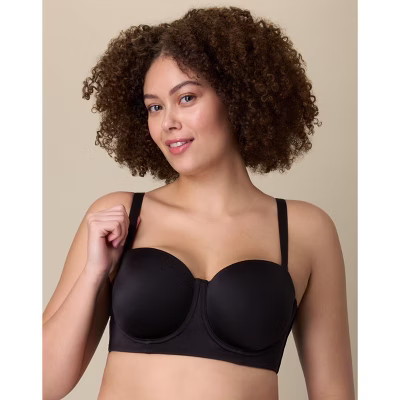 Playtex Full-Coverage Strapless Bra with Convertible Straps, Moisture-Wicking  Dressed In Black 46C Women's | Target