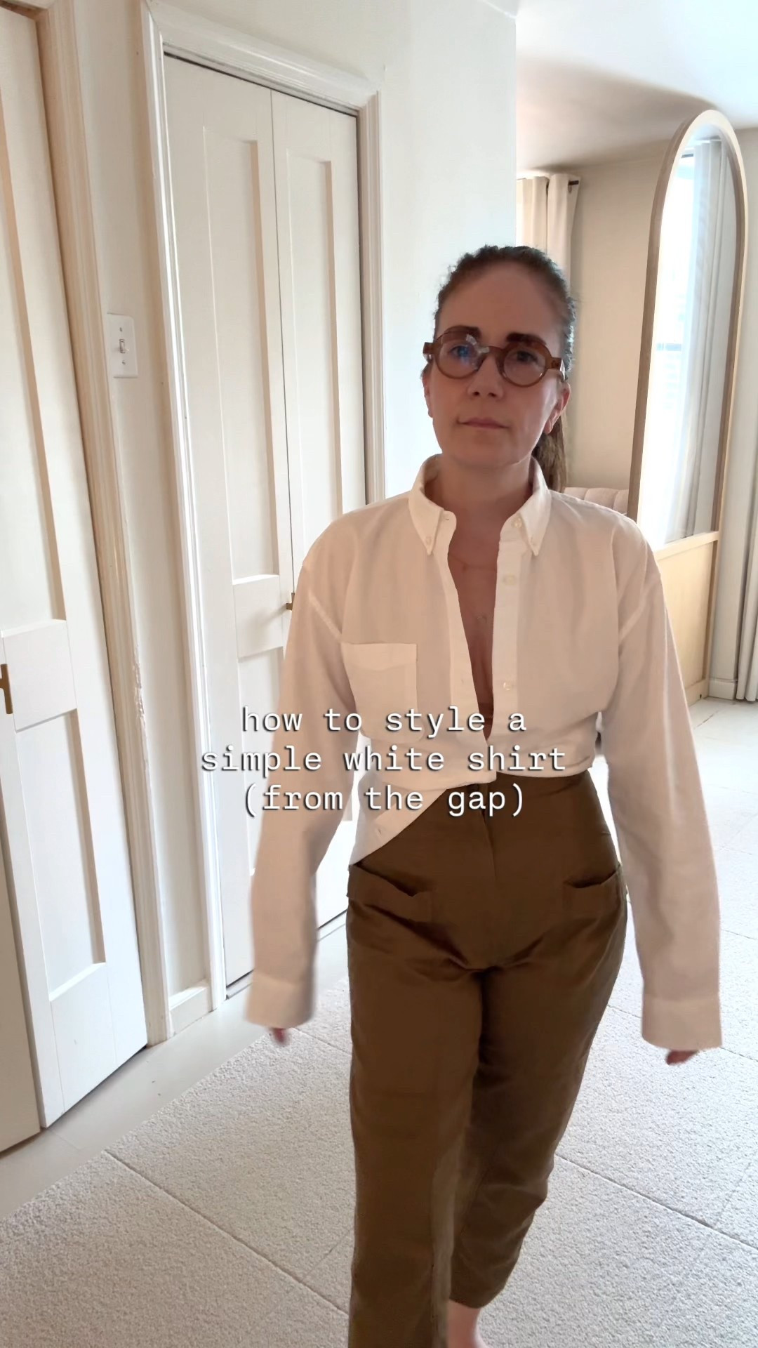 a simple white shirt doesn't have to look simple. use my tucking method to update what you already have in your closet.

i recently got this cotton oxford shirt from gap kids (on sale for $31). i'm wearing a 14, the 12 fit but i like how this has a roomier fit. for reference i'm 5'1" size 0 / xs.

and please forgive me for not changing my bra for this video! i only ever wear white bras under a white shirt. 

#LTKPetite #LTKOver40