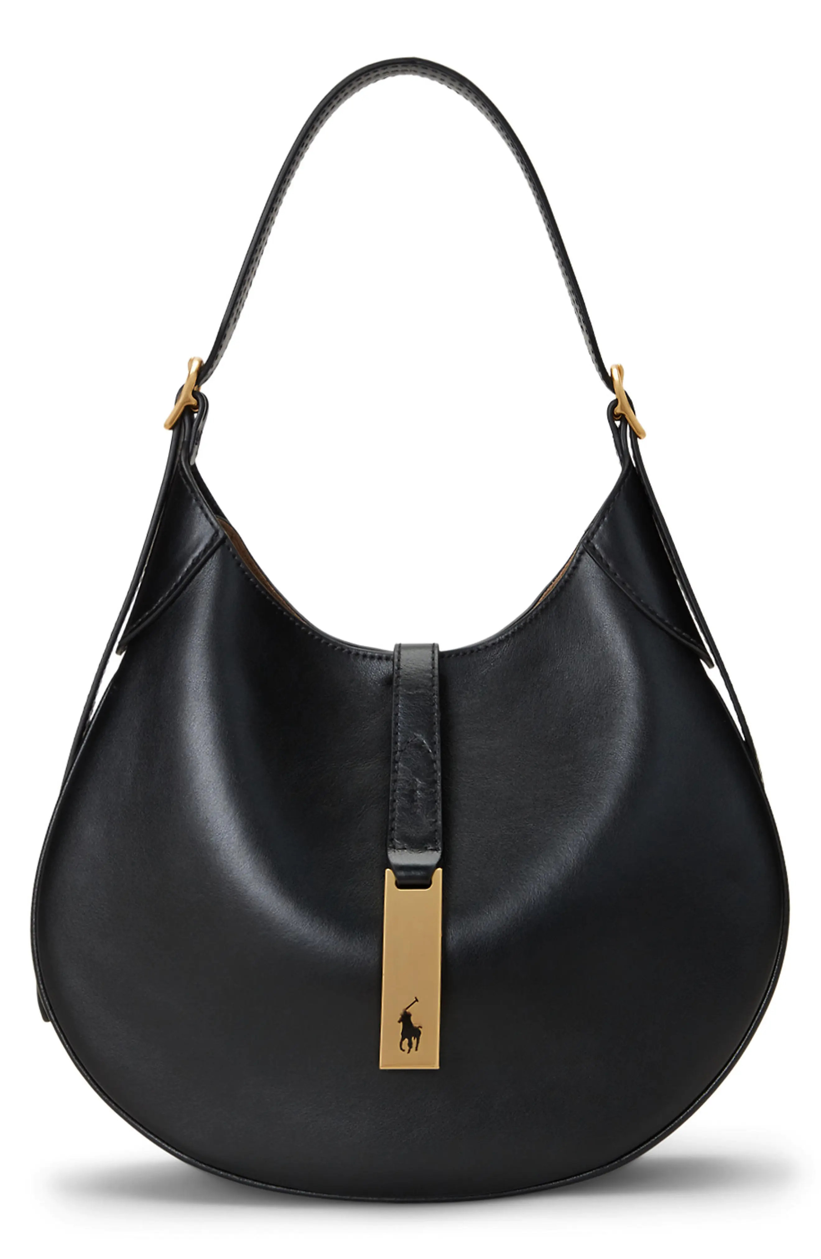 Polo Ralph Lauren Small Sport Calf Leather Shoulder Bag in Cuoio at Nordstrom | Nordstrom