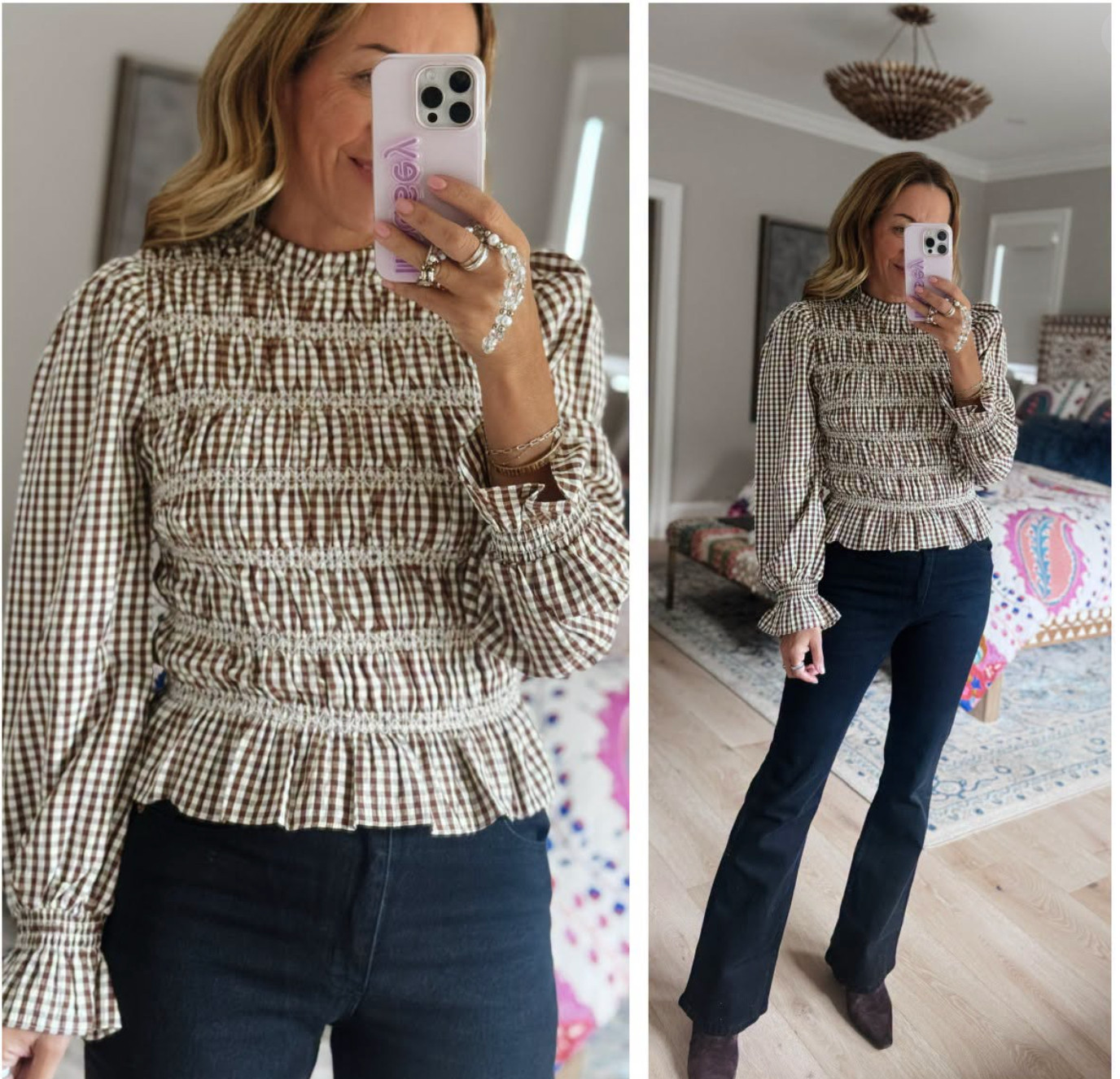 A fresh fall fit! A little smocking & gingham paired with the perfect denim! 

 #LTKootd #LTKmomlife #LTKSeasonal