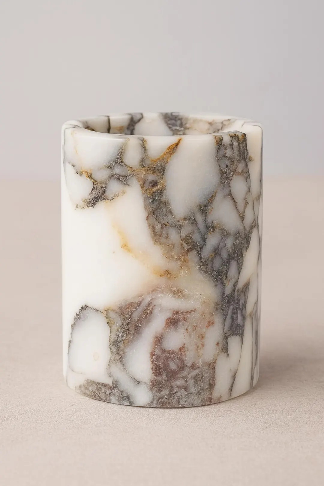 Handcrafted Turkish Marble Pen Holder: 4" Desk Organizer | Etsy (US)