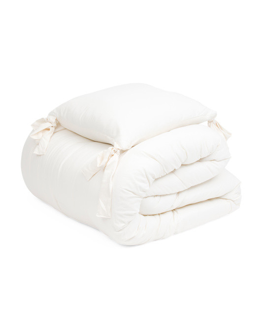 5pc Comforter Set With Bow Accents | TJ Maxx