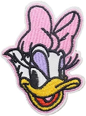 Daisy Cartoon Duck Character Face Embroidered 2.75" Tall Iron on Patch | Amazon (US)