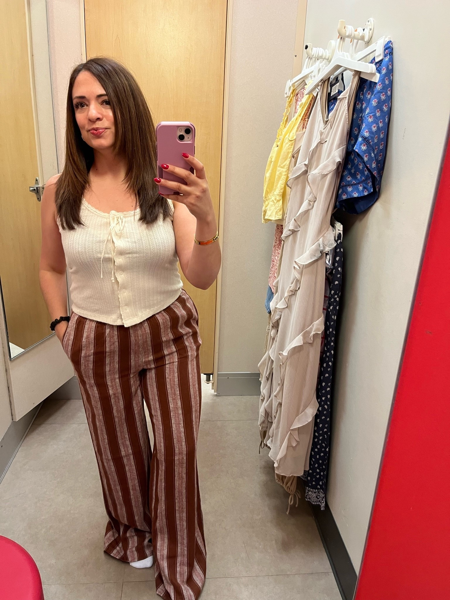Target try on! Ok target I see you such chic finds for summer, work and 4rh of July! Most pieces are 40% off! Sizing in stories click link in bio to shop my finds 

Size small in tank top 
Size XS in pants

#LTKPetite #LTKSaleAlert