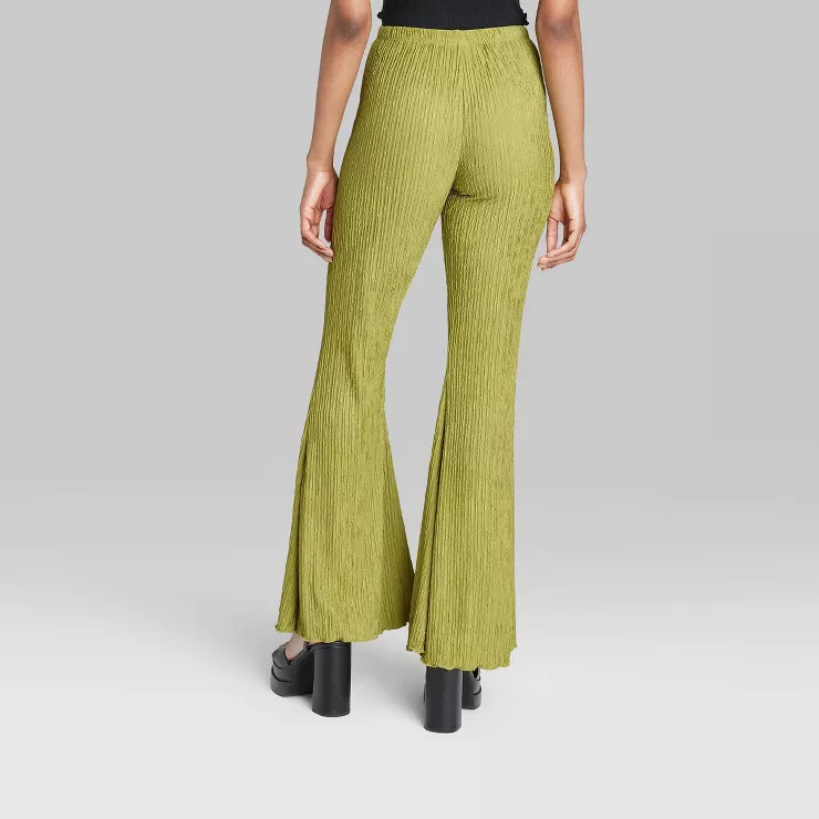 Women's High-Rise Plisse Flare Pants - Wild Fable™ | Target