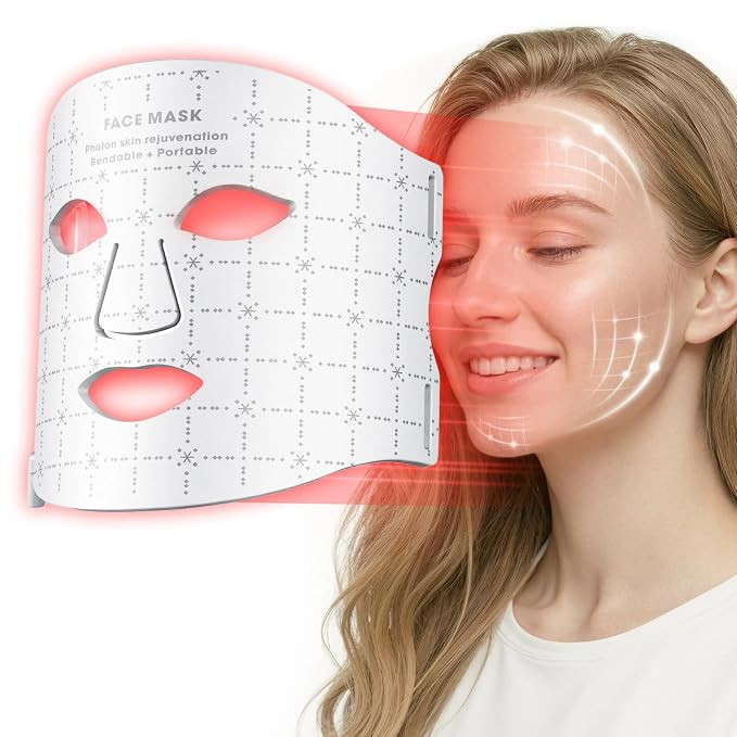 LED Light Therapy Mask, 7-Color Red Light Therapy for Face | Amazon (US)