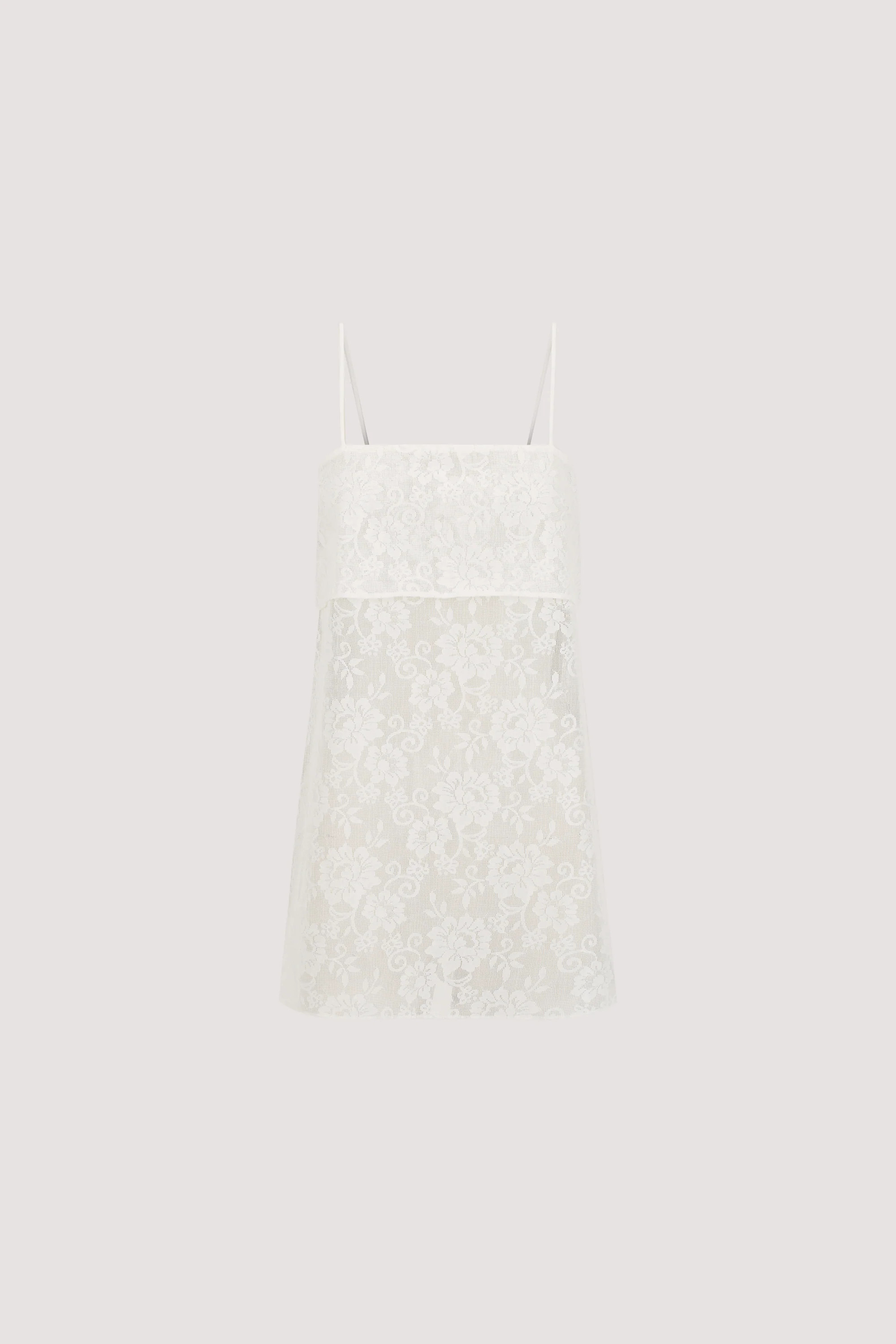 ANYA WHITE LACE WATERFALL TOP | DISSH