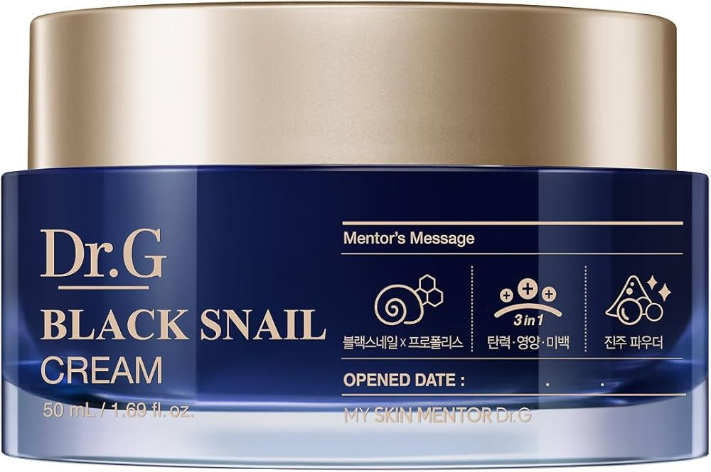 Dr. G Black Snail Cream - Korean Skincare with Snail Mucin - Anti-Aging Face Cream for Fine Lines... | Amazon (US)
