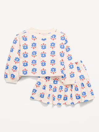 Printed Long-Sleeve Top and Skirt Set for Toddler Girls | Old Navy (US)