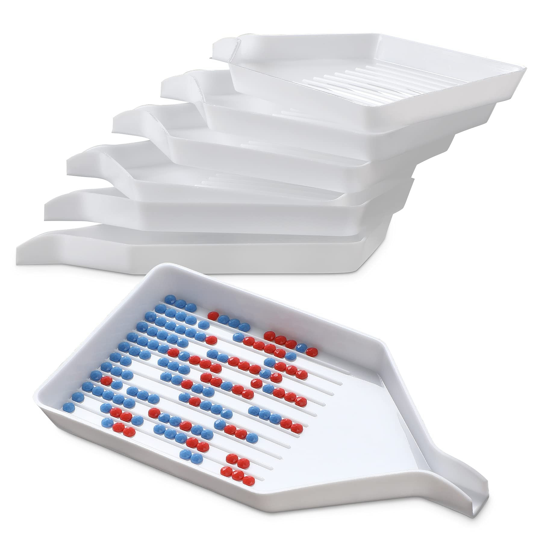 6PCS Plastic Diamond Art Painting Bead Sorting Trays (3.8 x 2.2 Inches), Accessories and Tools fo... | Amazon (US)