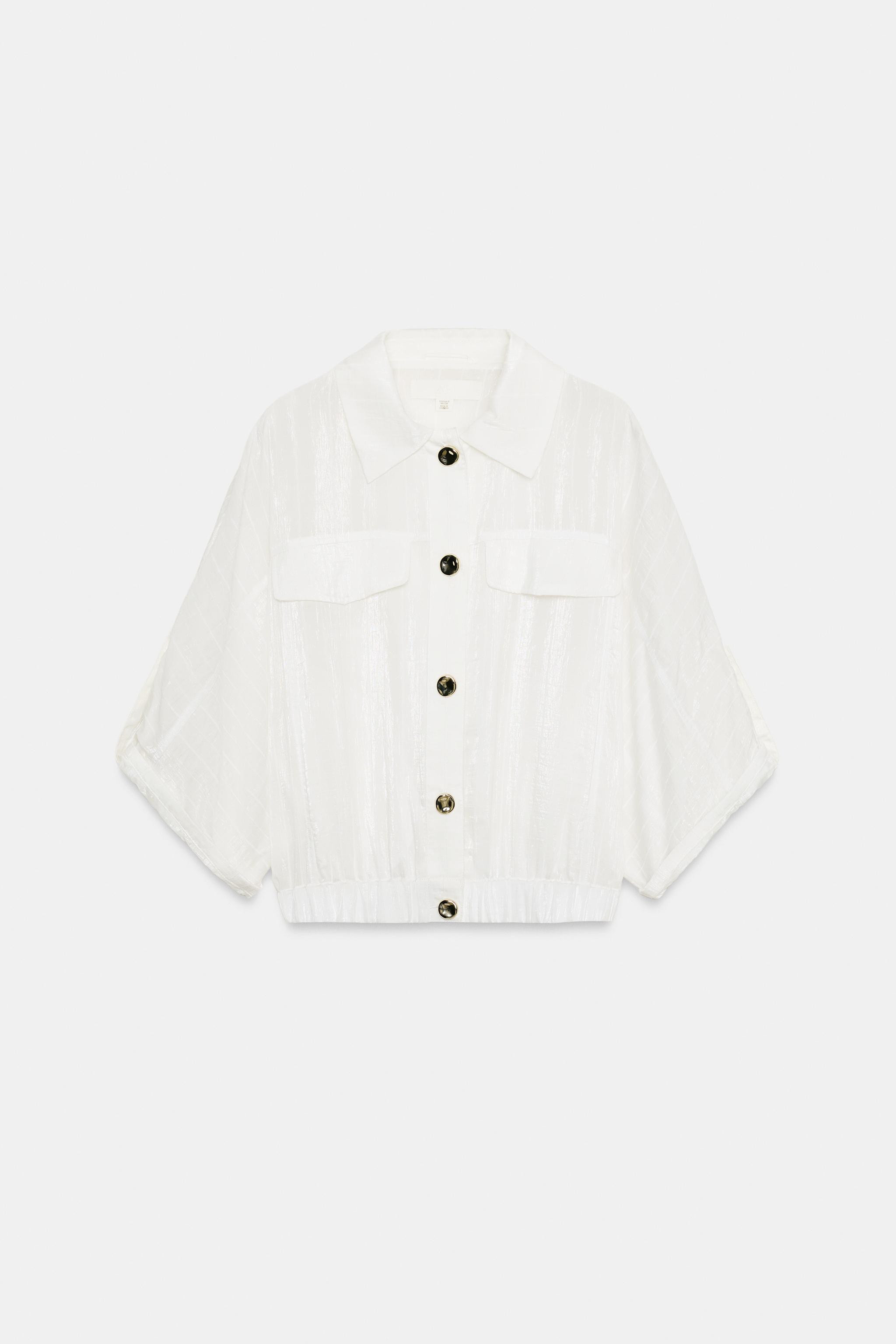 TABBED SLEEVE SAFARI BLOUSE | Zara US