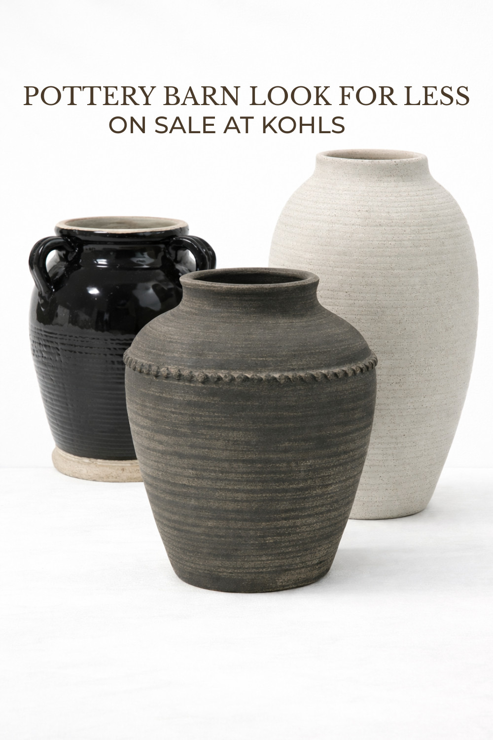 These look just like Pottery Barn… but they’re on sale at Kohl’s 👀

Love the timeless stoneware / ceramic look without the designer price tag. These vases have that neutral, collected, high-end feel and are perfect for styling shelves, consoles, coffee tables, or entryways — and they’re currently marked way down at Kohl’s.

If you’ve been wanting the Pottery Barn look for less, this is such a good find.
👉 Tap to shop before sizes sell out. 

 #LTKOver40 #LTKHome #LTKSaleAlert
