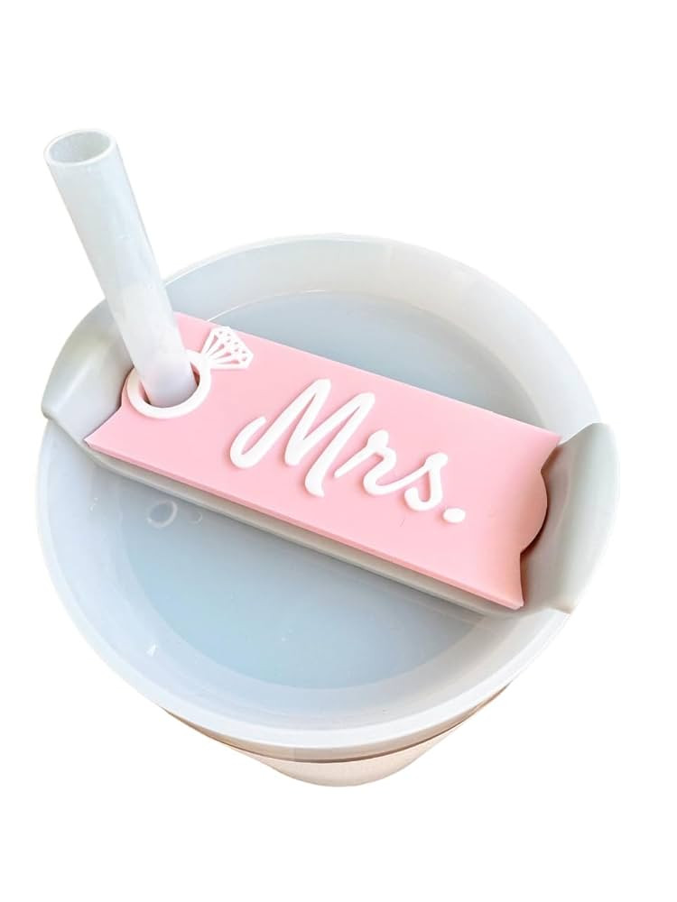 40 oz Stanley Topper Bride Wifey Mrs Name plate Name Tag (Mrs.) | Amazon (US)