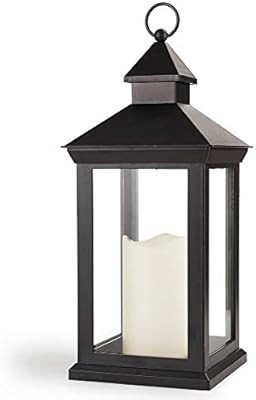Bright Zeal 14" Tall Vintage Decorative Lantern with LED Pillar Candle - Outdoor Lantern Waterpro... | Amazon (US)