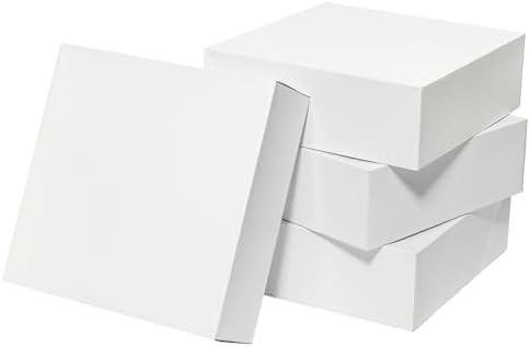 12x12x4 Inches Large Gift Boxes with Lids 10 Pack Extra Deep Square Shirt Clothes Scarf Box for C... | Amazon (US)