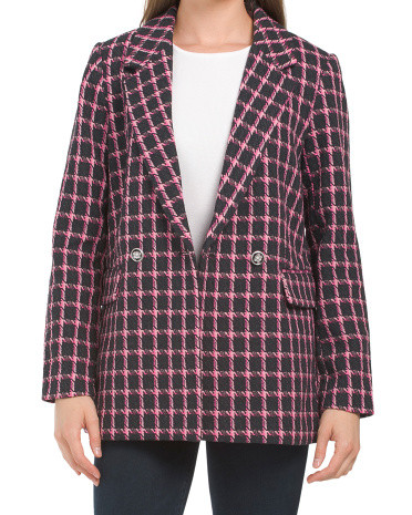 Plaid Double Breasted Blazer | TJ Maxx