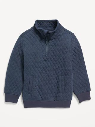 Long-Sleeve Unisex Quarter-Zip Quilted Sweatshirt for Toddler | Old Navy (US)