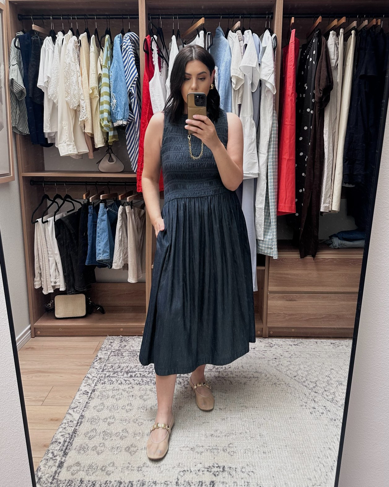Madewell LTK sale today! Use promo code here. 
This dress is on sale! So it’s an extra % off! I’m in the large and I like this fit. This style ran generous in the fall but they’ve fixed the sizing. The large is perfect for me. It’s a really nice weight of chambray and the fit is really flattering for those of use with rounder waists. The waistline hits above and flares out, so it’s really comfortable to wear as well. 

 #LTKxMadewell