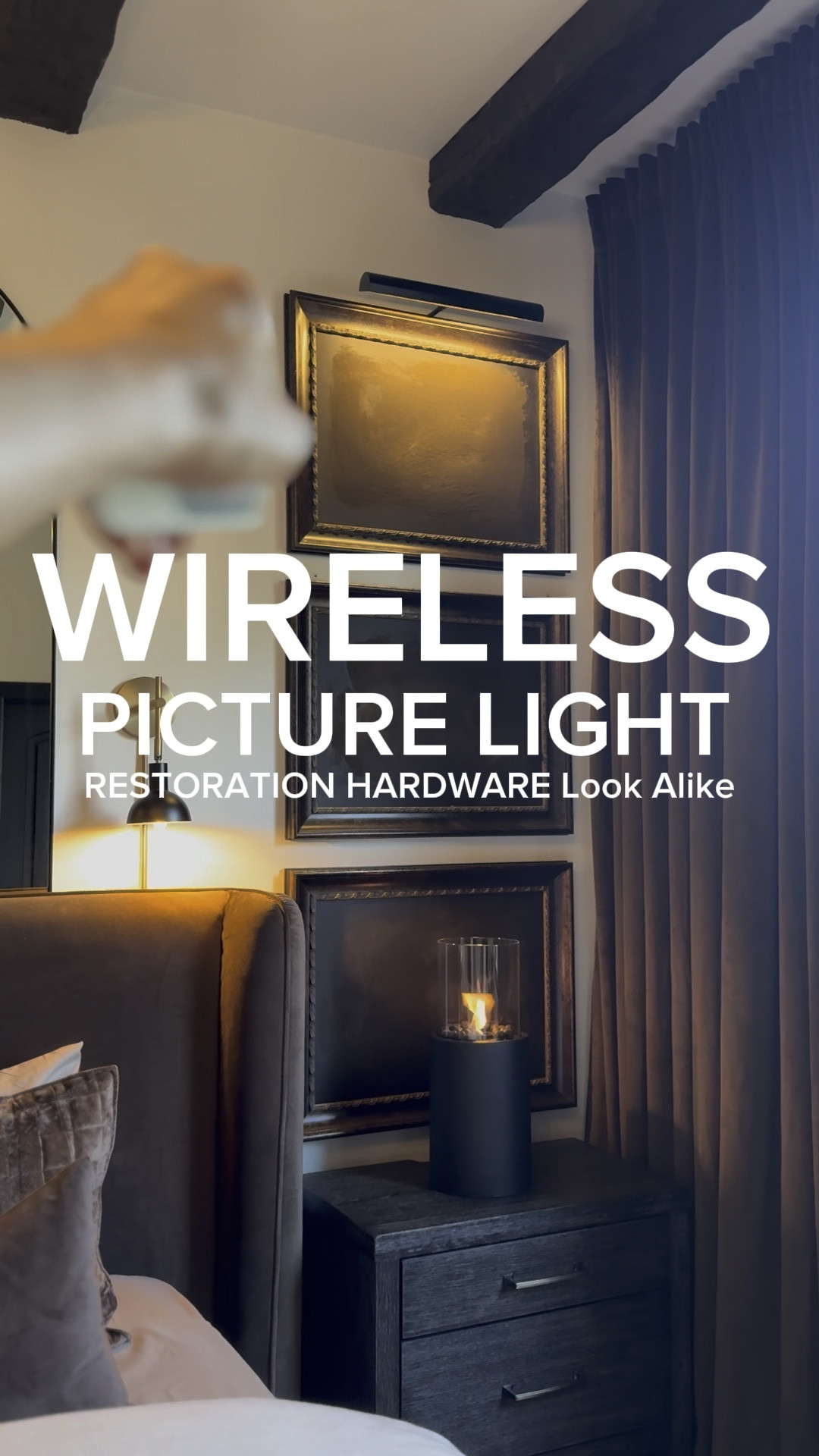 Designer Lookalike Alert 🚨 this wireless picture light is FABULOUS! It gives off the perfect warm glow 🔥

#amazonhome #amazonfinds #walmarthome #wirelesspicturelight #picturelighting #restorationhardware #lookalike #affirdablefinds #brownvelvetbed #bedroomdecor #homestyle #homestyling #homedecor #interiordesign #warmbedroom

#LTKfindsunder100 #LTKhome #LTKfindsunder50