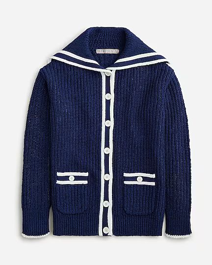 Textured sailor cardigan sweater | J.Crew US