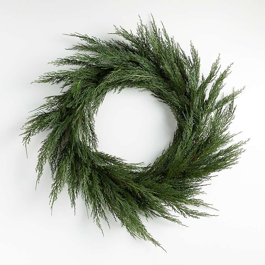 Faux Cypress Garland 77" + Reviews | Crate & Barrel | Crate & Barrel