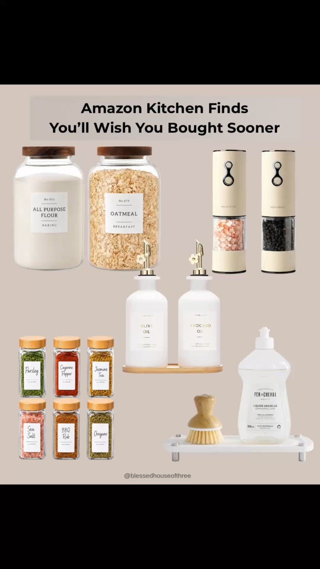 These are the Amazon kitchen finds you will reach for again and again because they make everyday cooking, organizing, and cleaning so much easier. From pantry storage and oil dispensers to drawer organizers, spice jars, cooking tools, and kitchen essentials, these are practical upgrades that give your kitchen a more organized, high-end look without spending a fortune. If you’re building a functional, clutter-free kitchen, these are all worth adding to your wishlist. House warming gift ideas, first apartment gift ideas. Kitchen essentials, Kitchen must haves, amazon kitchen.

#LTKSaleAlert #LTKHome