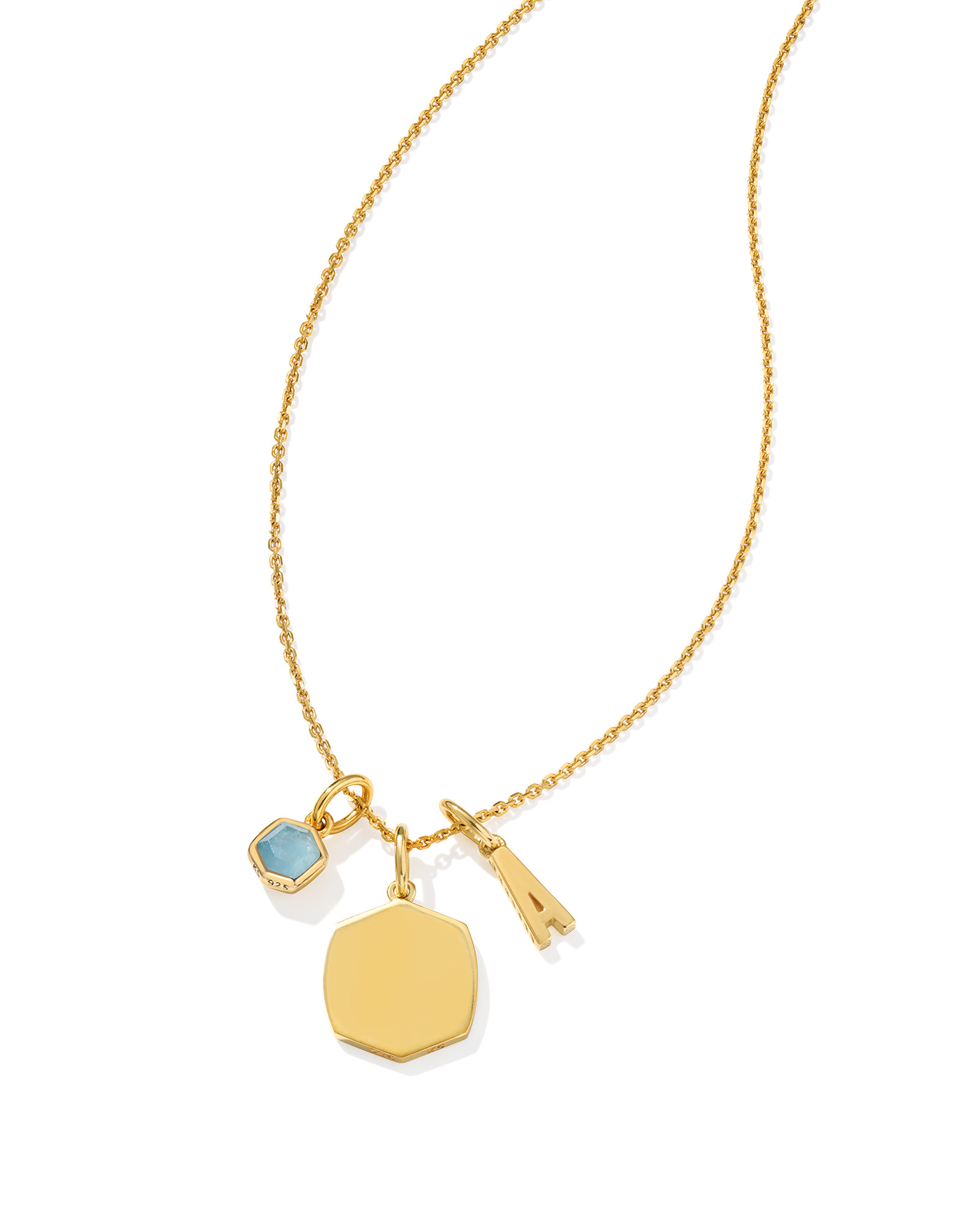 Birthstone and Letter Charm Necklace Set | Kendra Scott