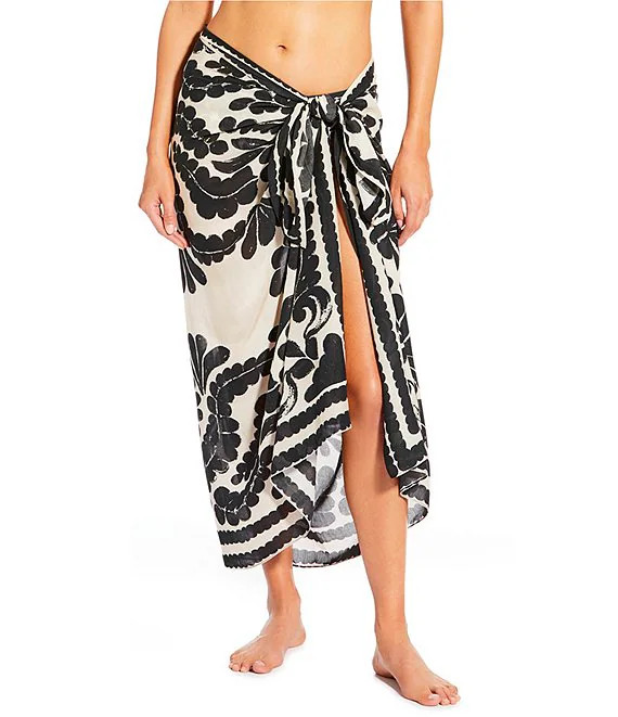 Antonio Melani Talavera Print Classic Self Tie Pareo Sarong Swim Cover-Up | Dillard's | Dillard's