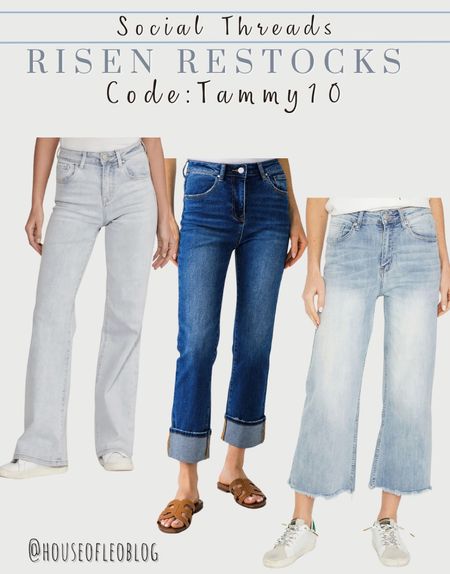 Social threads code: tammy10. Risen, jeans, denim 

#LTKfindsunder100 #LTKsalealert
