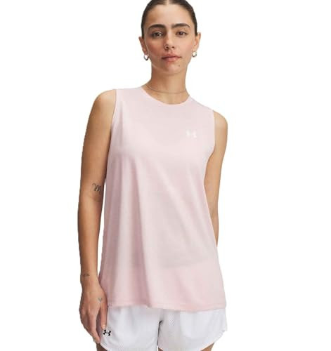 Under Armour Womens Tech Twist Tank Top, (647) Prime Pink / / White, Large | Amazon (US)