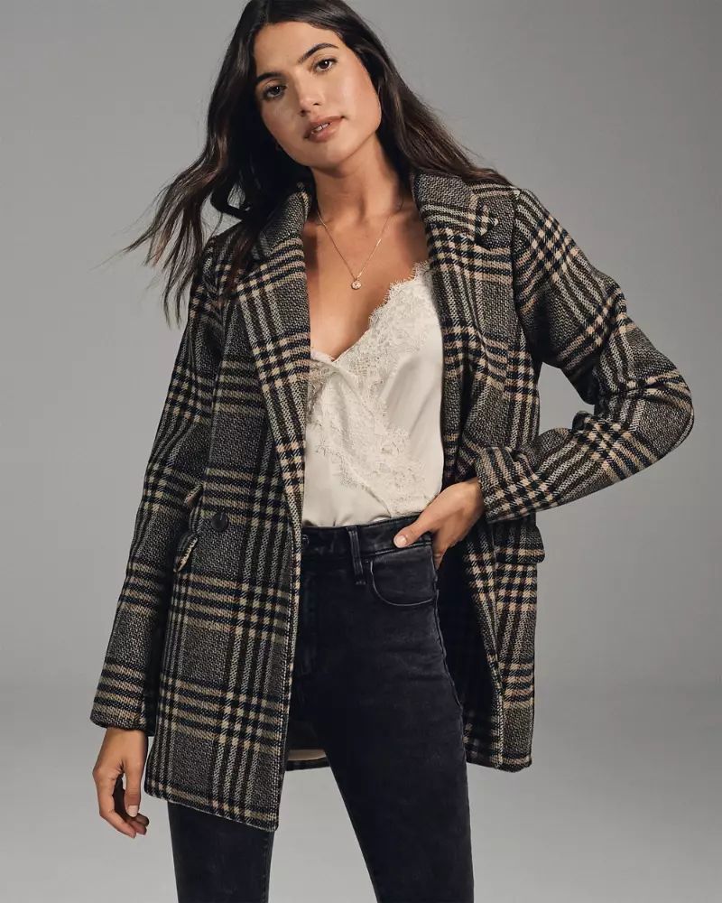 Wool-Blend Blazer Coat | Abercrombie & Fitch US & UK