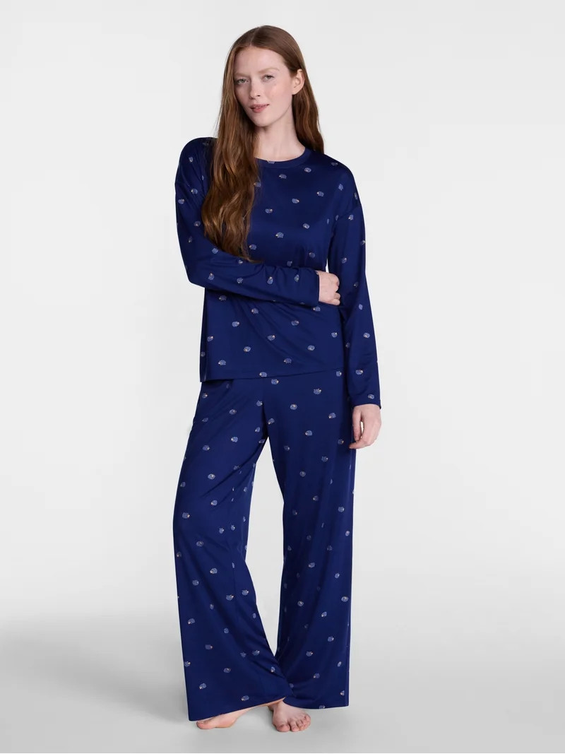 Joyspun Women's Dreamy Soft Collection Sleep Top and Pants, 2-Piece Set, Sizes XS-3X | Walmart (US)