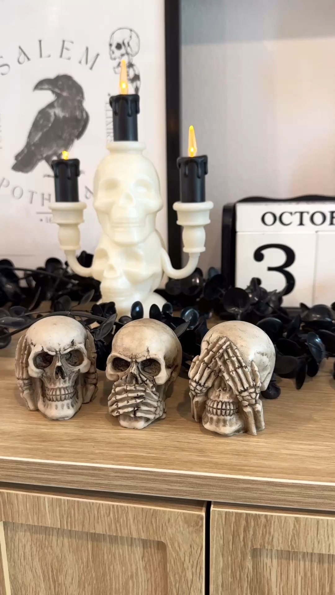 #AD if your decorating style is more neutral + cozy, you don't have to sacrifice your aesthetic for Halloween🖤 

Think moody accents, soft textures, candles and a few spooky details layered into your everyday home.

I found these pieces at Wayfair and styled them for a Halloween look that still feels like me. 

Shop all of my favorite Wayfair Halloween finds on my LTK below👻

 #WAYFAIR  #WAYFAIRPARTNER  #halloweendecor  #halloweendecorations  @Wayfair
