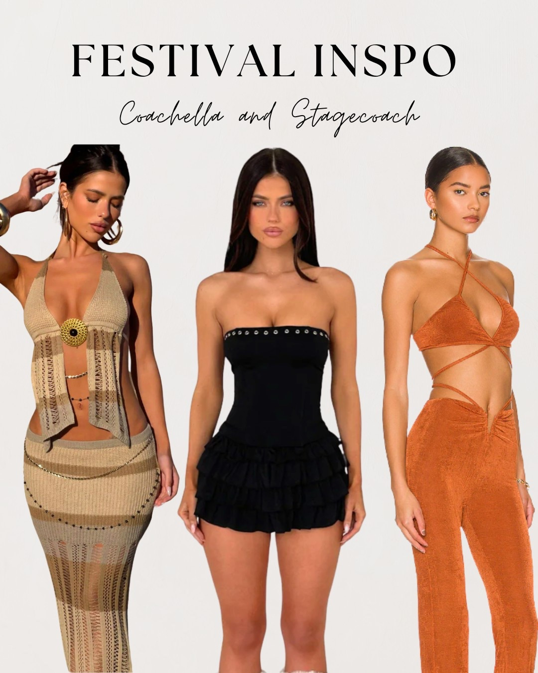 These festival-ready outfits are perfect for Coachella and Stagecoach season, featuring bold textures and statement silhouettes. From crochet sets and ruffled minis to strappy cut-out jumpsuits, these looks are designed to turn heads. Shop these trending styles now on LTK to level up your festival fashion game.

#LTKSeasonal #LTKFestival