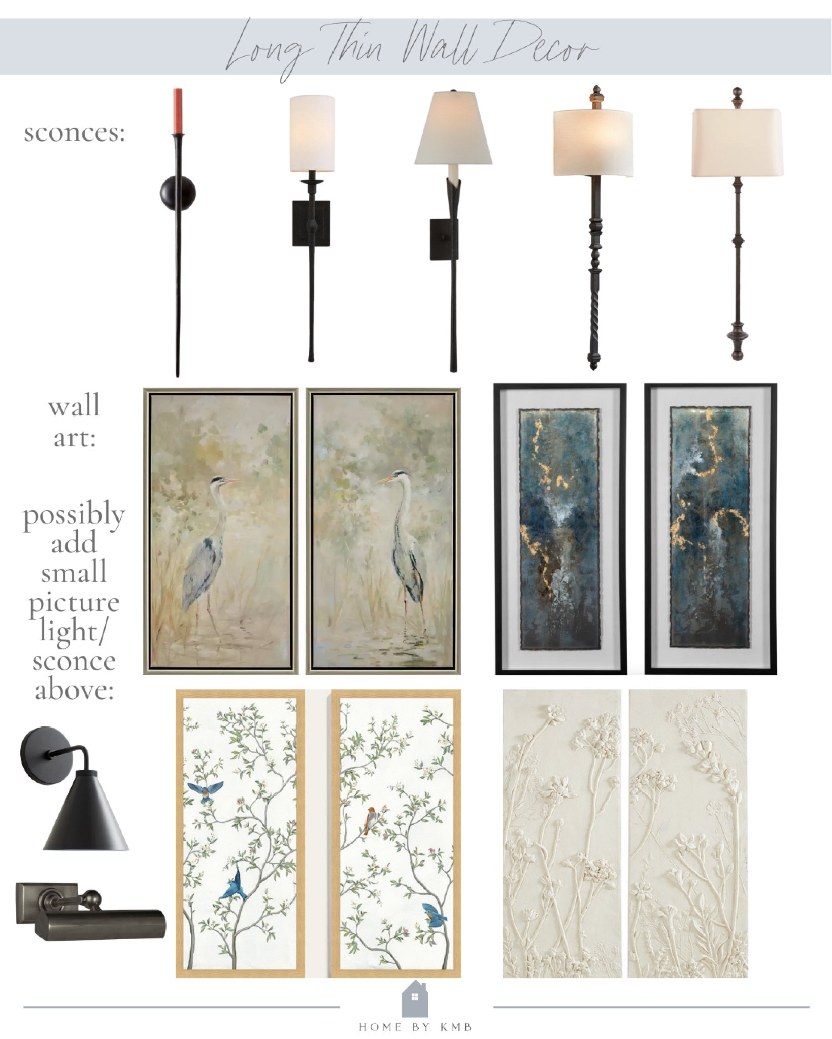 Long thin wall decor ideas for the sides of a buffet or window! 

#LTKhome