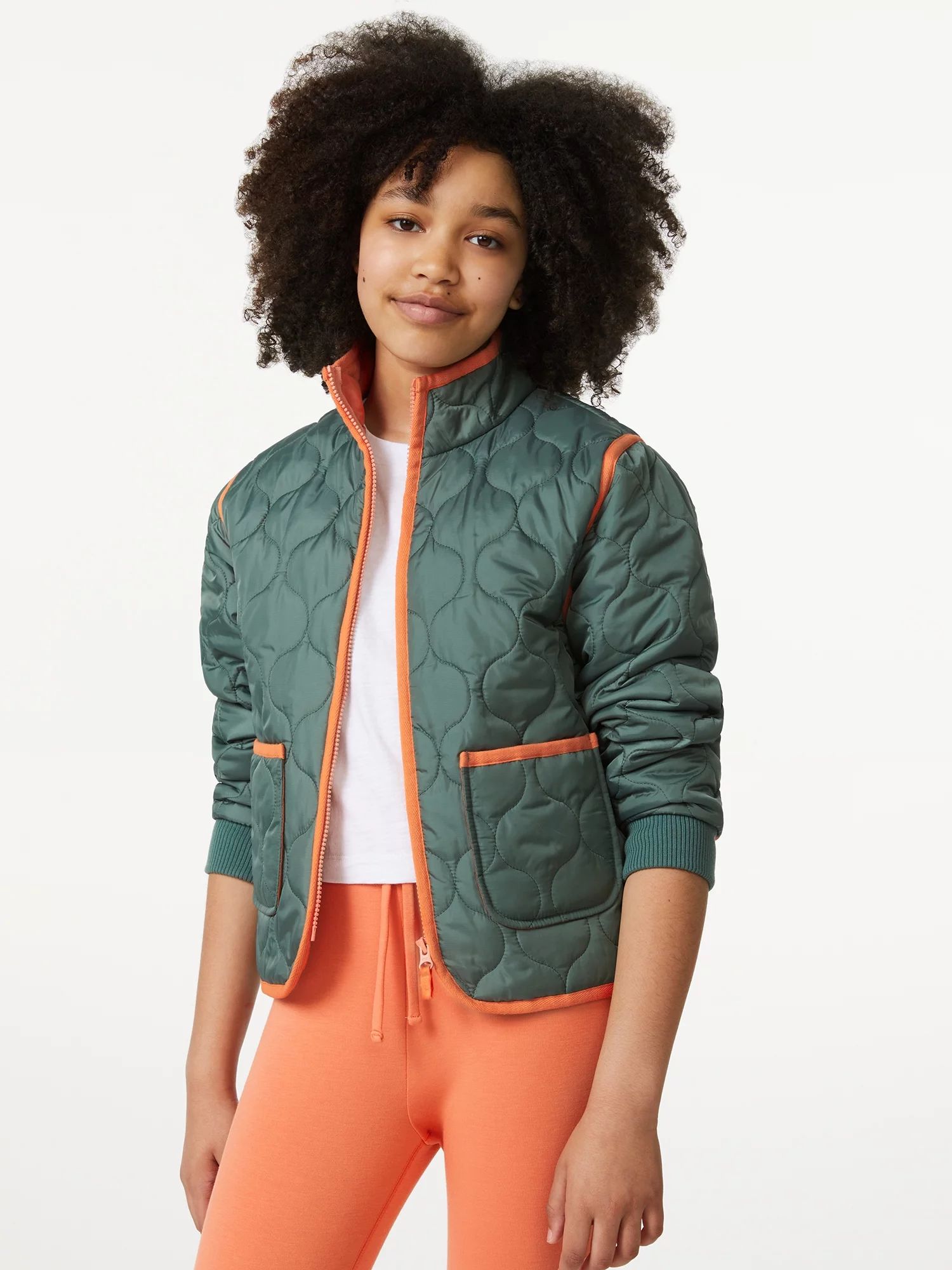 Free Assembly Girls Lightweight Quilted Jacket, Sizes 4-18 | Walmart (US)