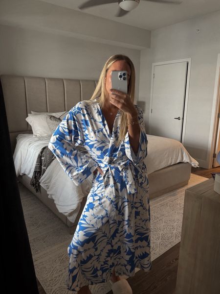 Love this robe for summer! Wearing a small 🩵

Gift for her, cozy wear, cozy gift, pajamas, loungewear 

#LTKStyleTip #LTKBeauty #LTKTravel