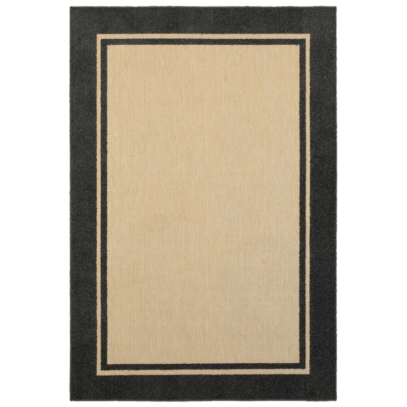 Laub Sand/Charcoal Indoor/Outdoor Rug | Wayfair North America