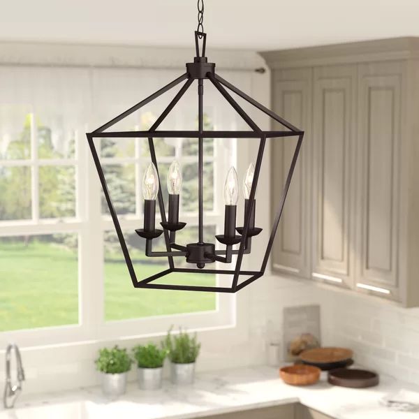 Carmen 4 - Light Lantern Geometric Pendant | Wayfair Professional