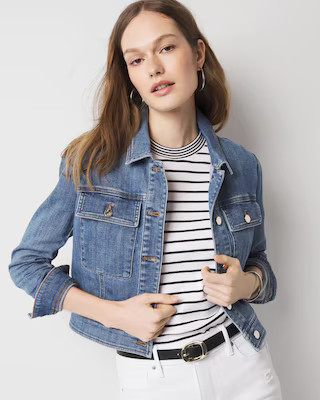Cropped Denim Jacket | White House Black Market