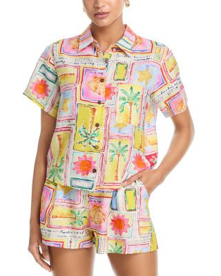 AQUA Tile Top & Shorts - Exclusive | Bloomingdale's Women | Bloomingdale's (US)