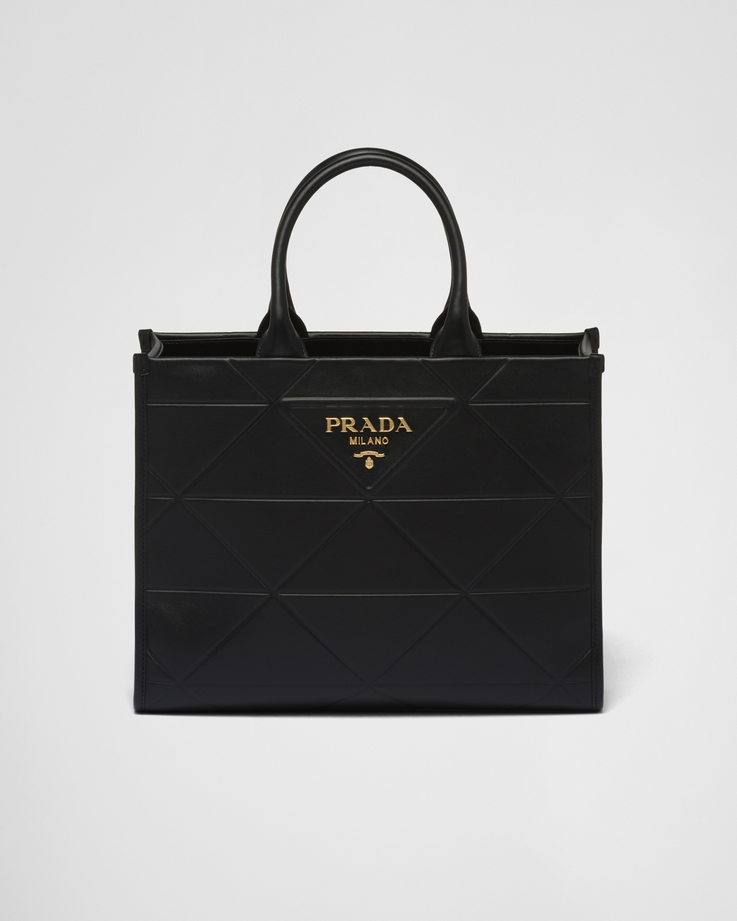 Medium leather Prada Symbole bag with topstitching | Prada US
