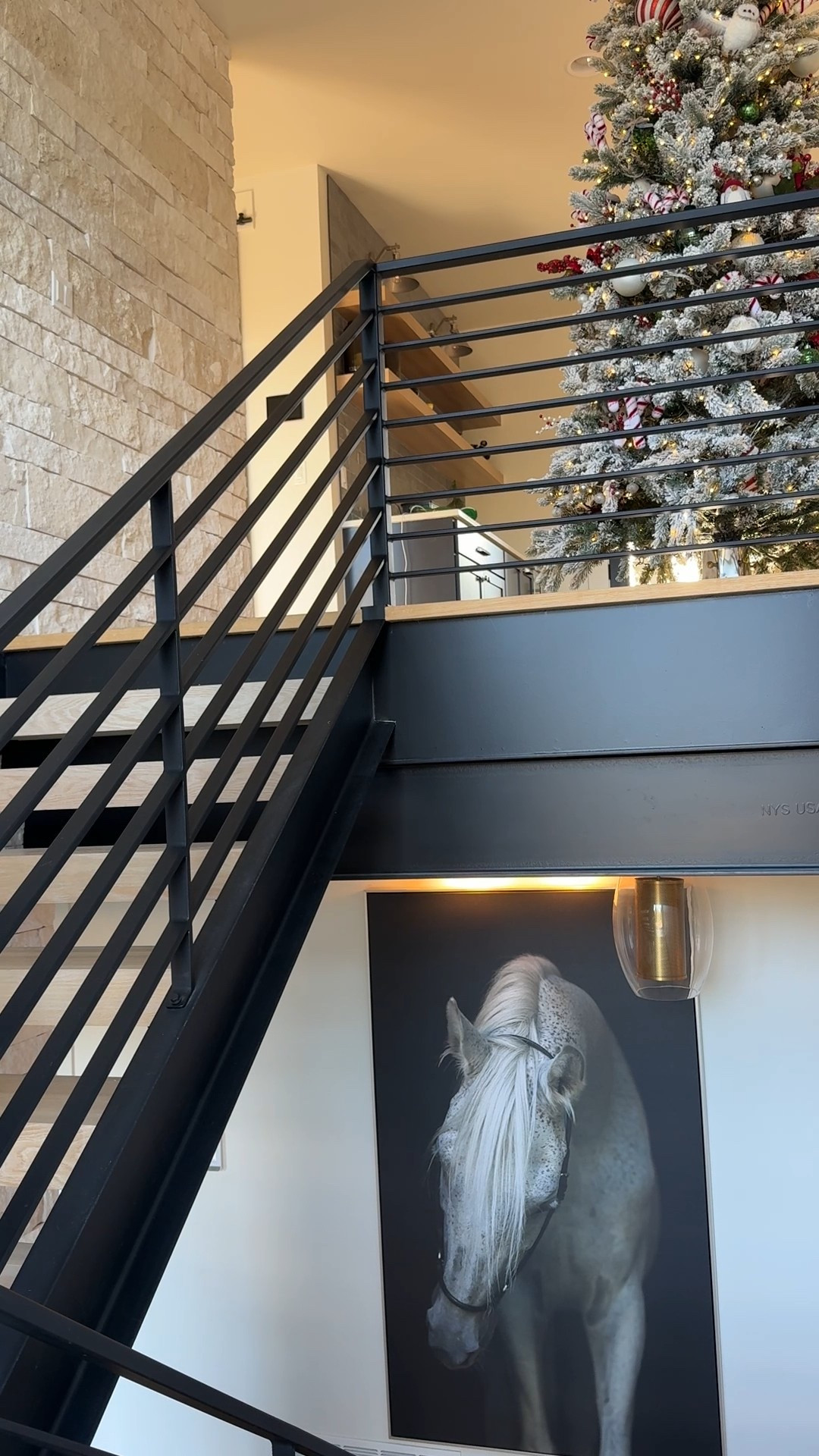 I love all of the natural light in the stairwell. Pasha is a 49” x 81” Gallery Wrapped Canvas. One of my favorite pieces!

#LTKHome