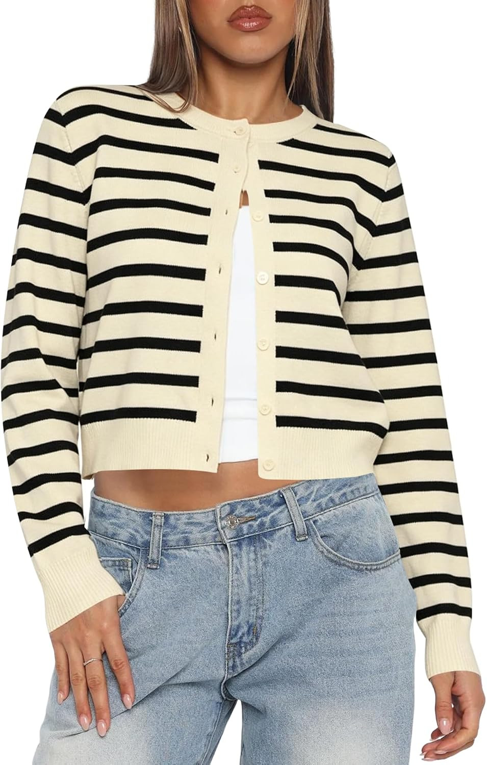 Kistore Cropped Cardigan Sweaters for Women Lightweight Knit Clothes 2026 | Amazon (US)