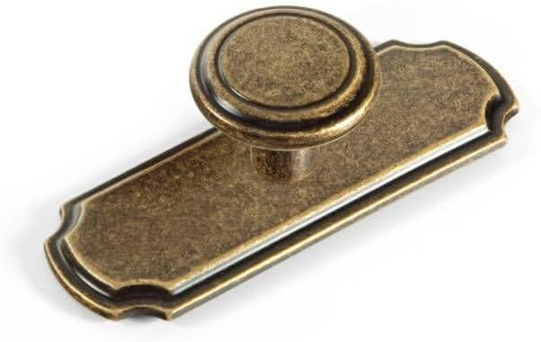 Goo-Ki Antique Brass Cabinet Knobs with Backplate,Casual Luxury Solid Zinc Cabinet Handles for Dr... | Amazon (US)