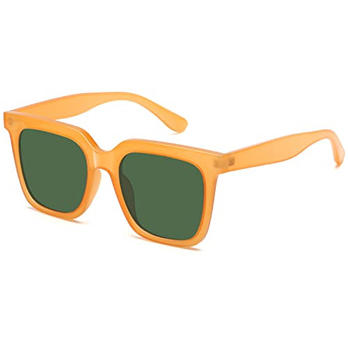 Amazon.com: Fozono Large Square Sunglasses Trendy Polarized Sunglasses for Women Men Classic Retr... | Amazon (US)