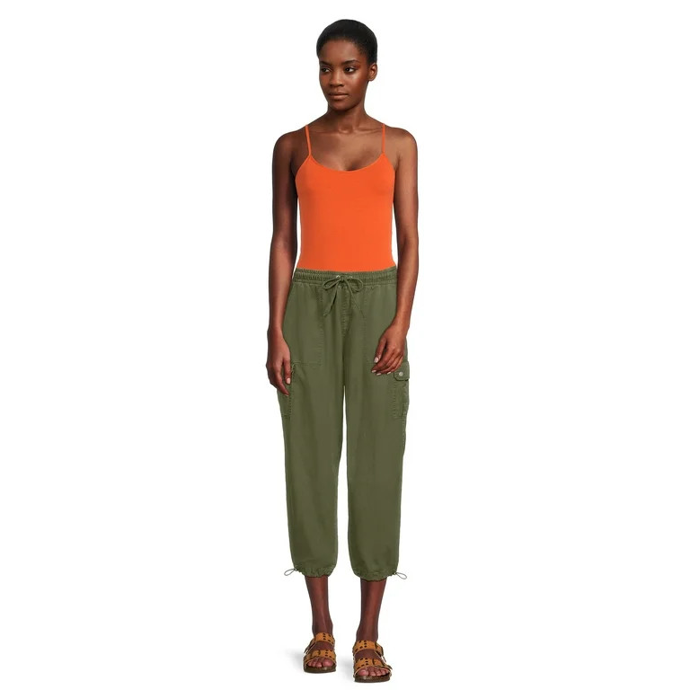 Time and Tru Women's Parachute Cargo Jogger Pants, 29" Inseam, Sizes XS-XXL | Walmart (US)